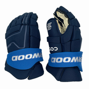 Sherwood Code Encrypt Pro – Gant professionnel NHL – Équipe Finlande 4 Nations LE (bleu marine/bleu/blanc)