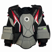 Vaughn SLR3 Pro Carbon - Plastron de gardien de but Pro Stock d'occasion (gris/noir/rouge)