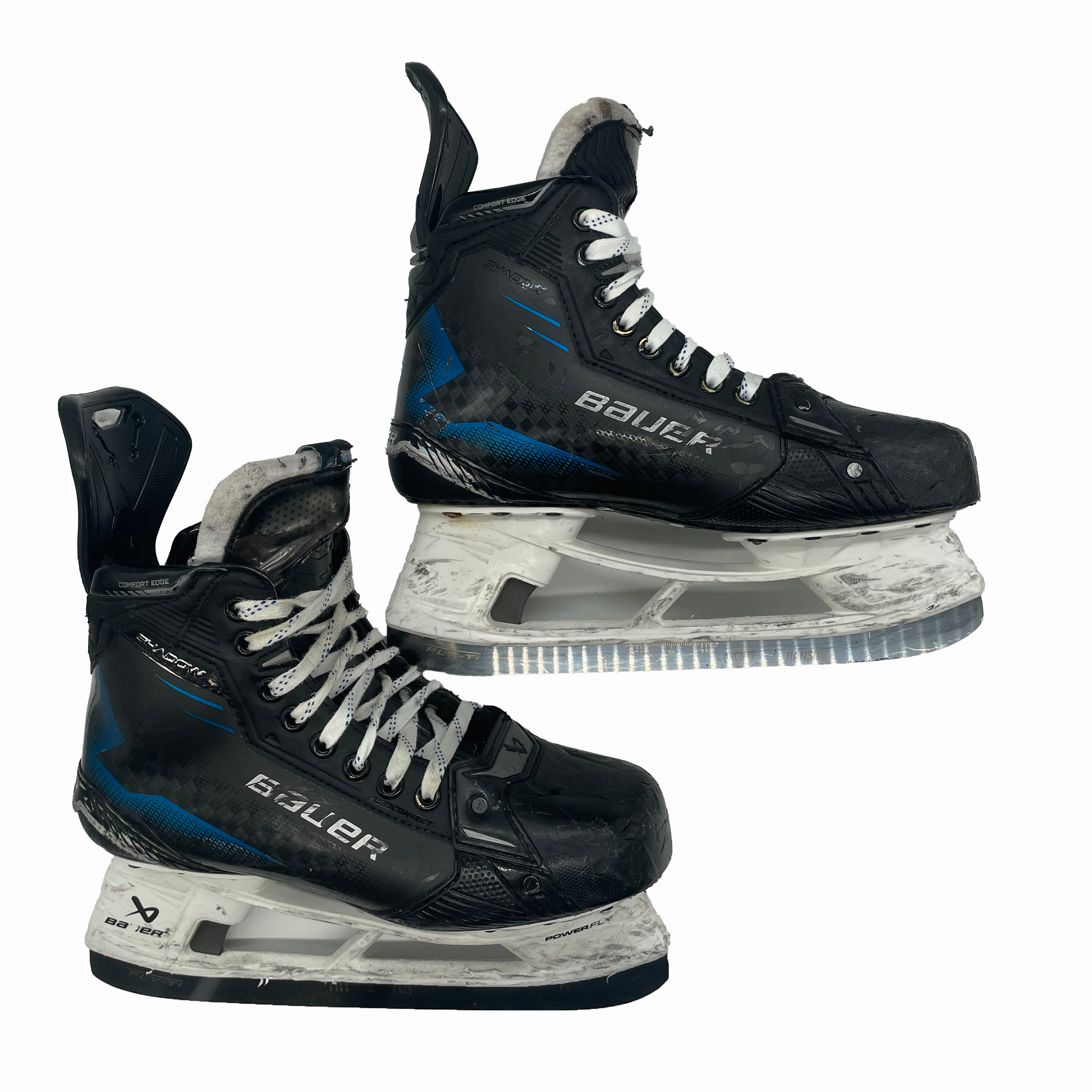 Bauer Supreme Shadow - Used Pro Stock Hockey Skates - Size 8.5E (Blue)