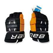 Bauer Pro Series - NCAA Pro Stock Hockey Gloves (Navy/Yellow)