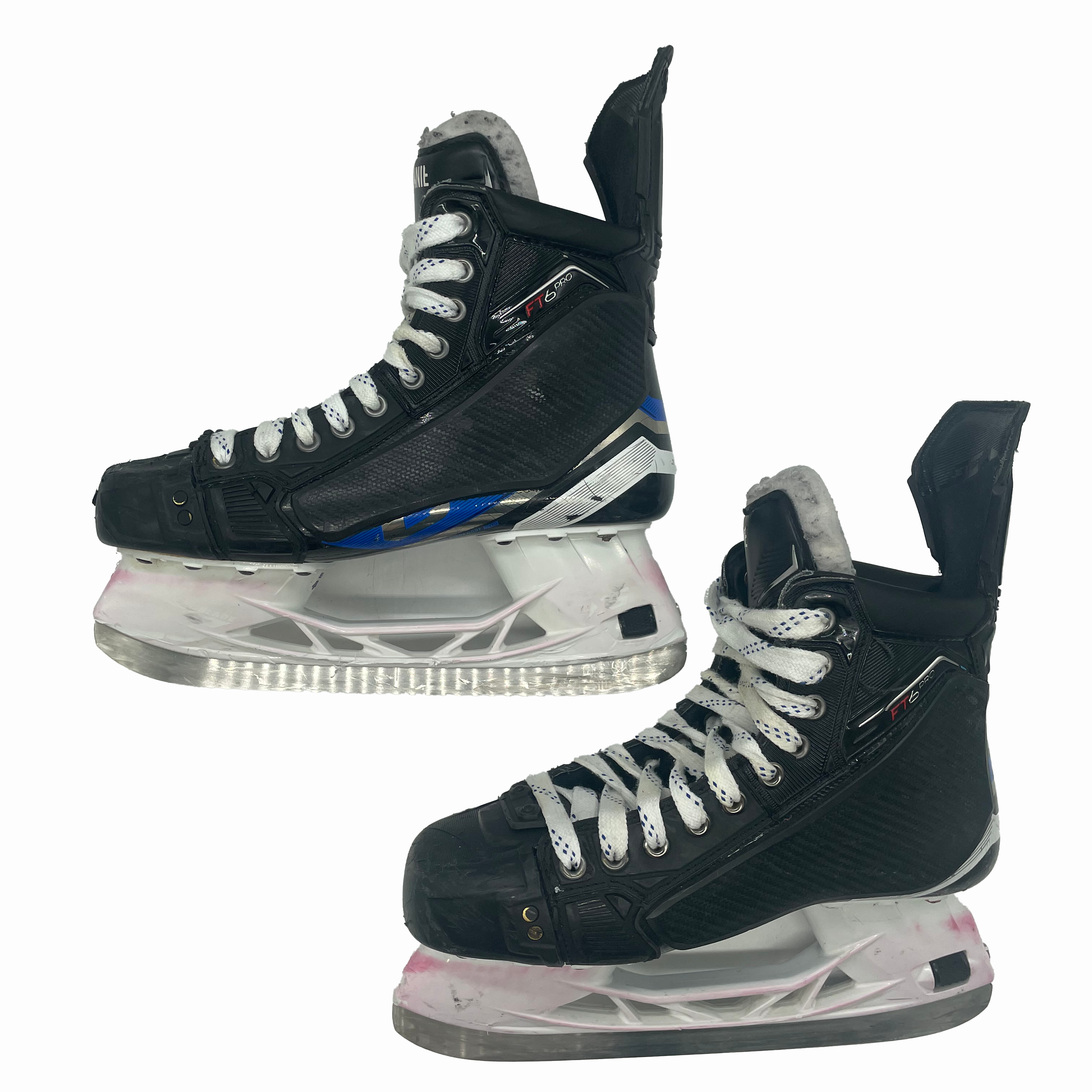 CCM Jetspeed FT6 Pro - Used Pro Stock Hockey Skates With Shot Blockers - Size 8R