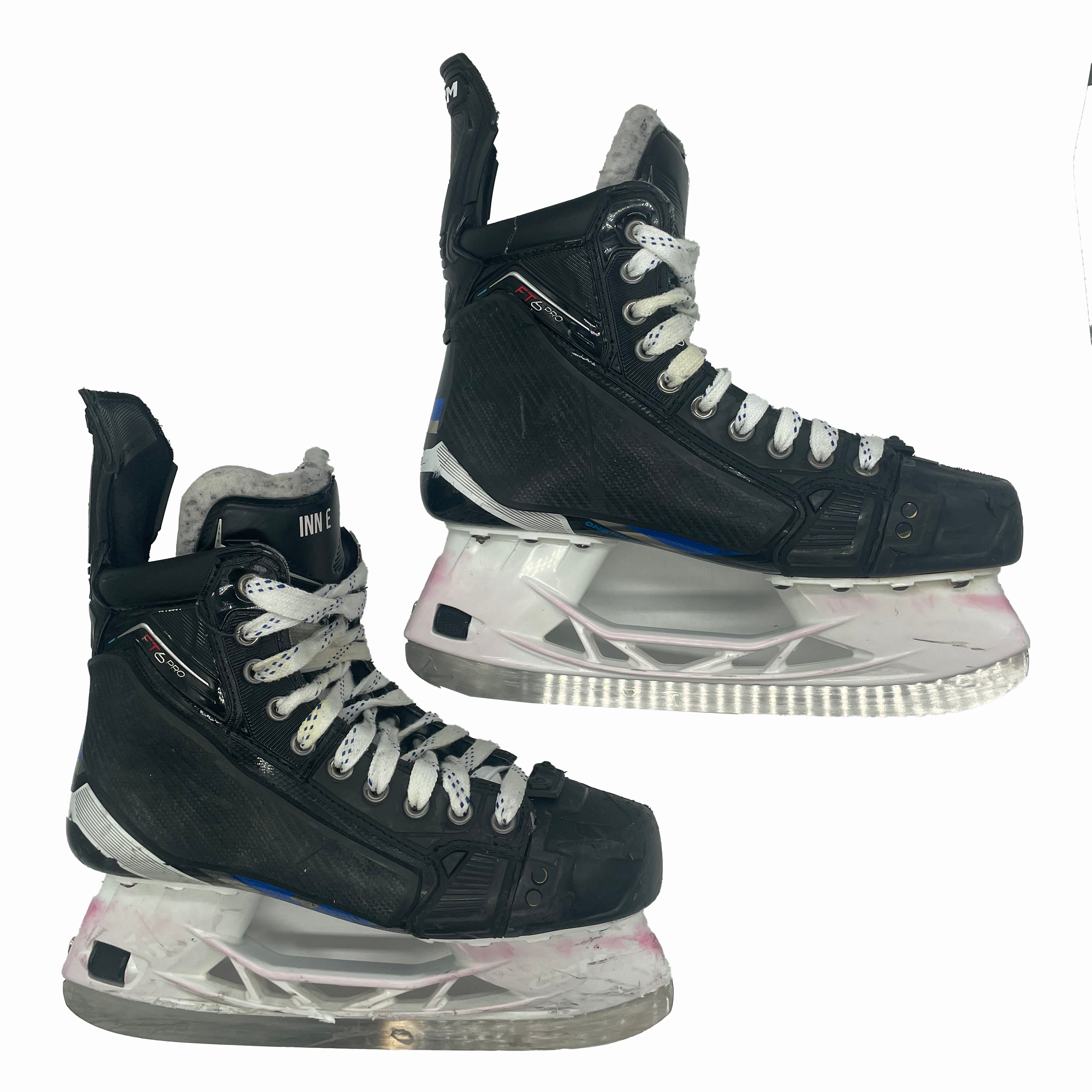 CCM Jetspeed FT6 Pro - Used Pro Stock Hockey Skates With Shot Blockers - Size 8R