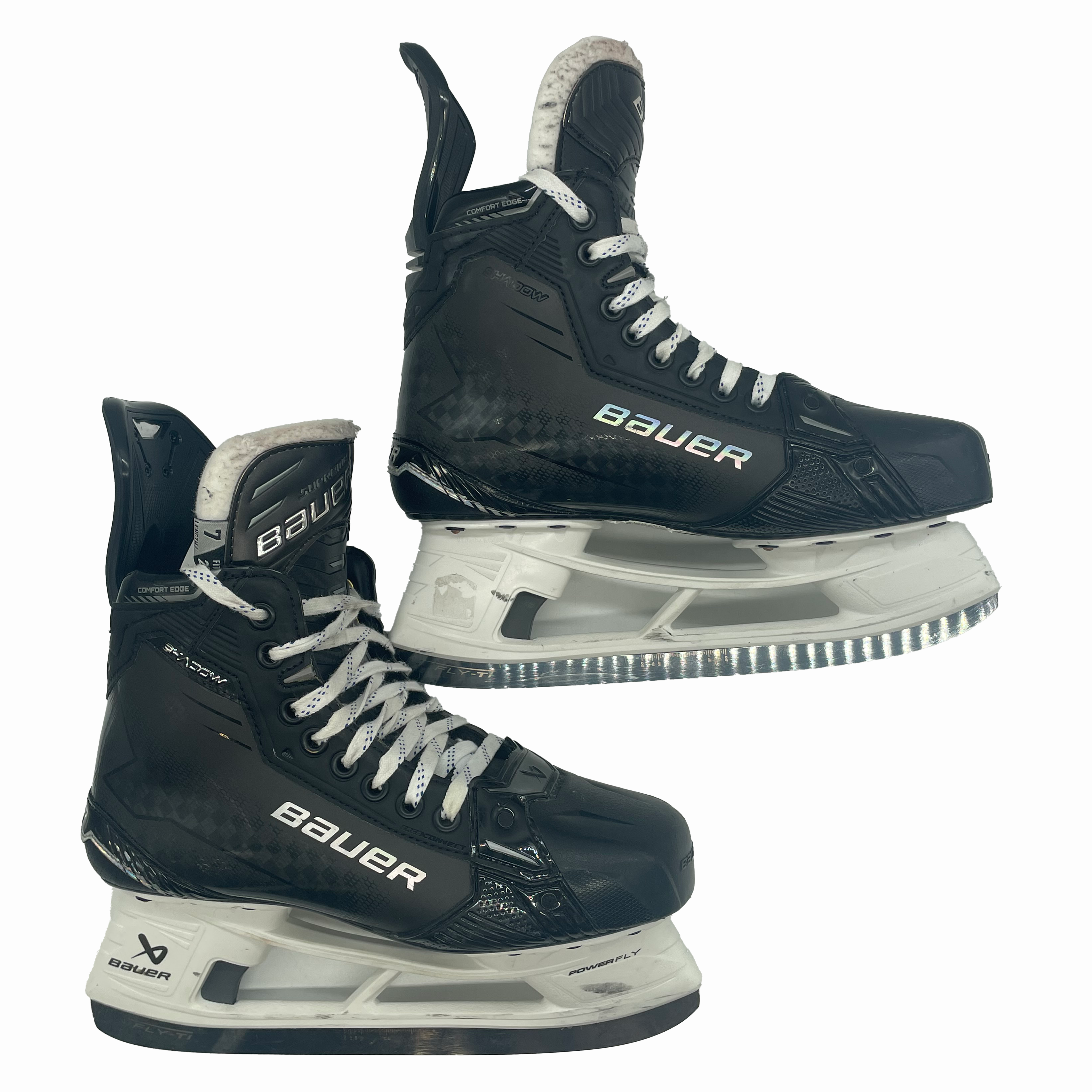 Bauer Supreme Shadow - Used Pro Stock Hockey Skates - Size 7 Fit 2 (Blue)