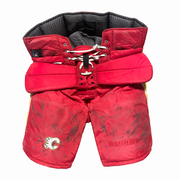 Vaughn - Pantalon de gardien de but personnalisé NHL Pro d'occasion - Flames de Calgary (rouge/blanc/jaune)