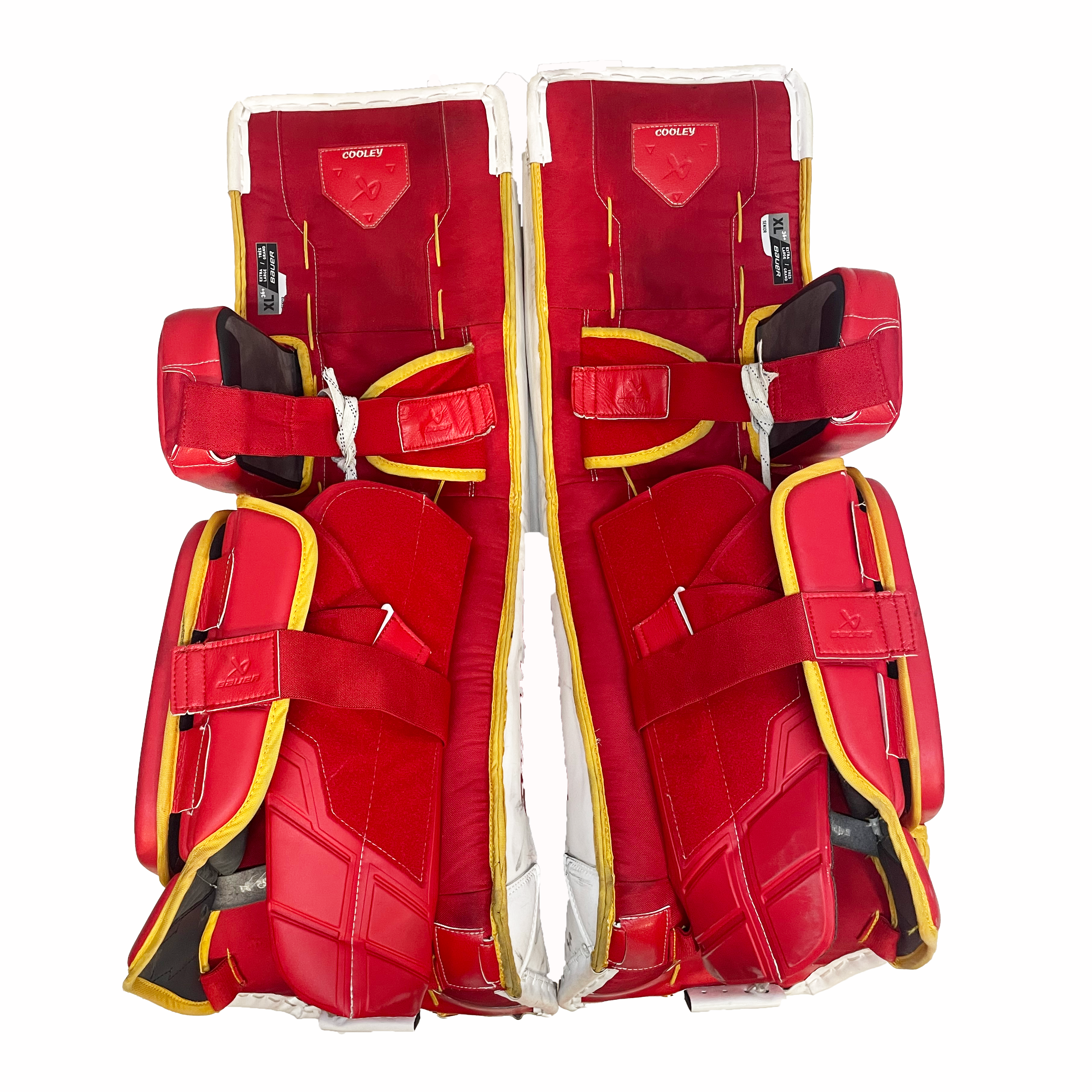 Bauer Supreme Shadow - Used Pro Stock Goalie Full Set (White/Red/Yellow)