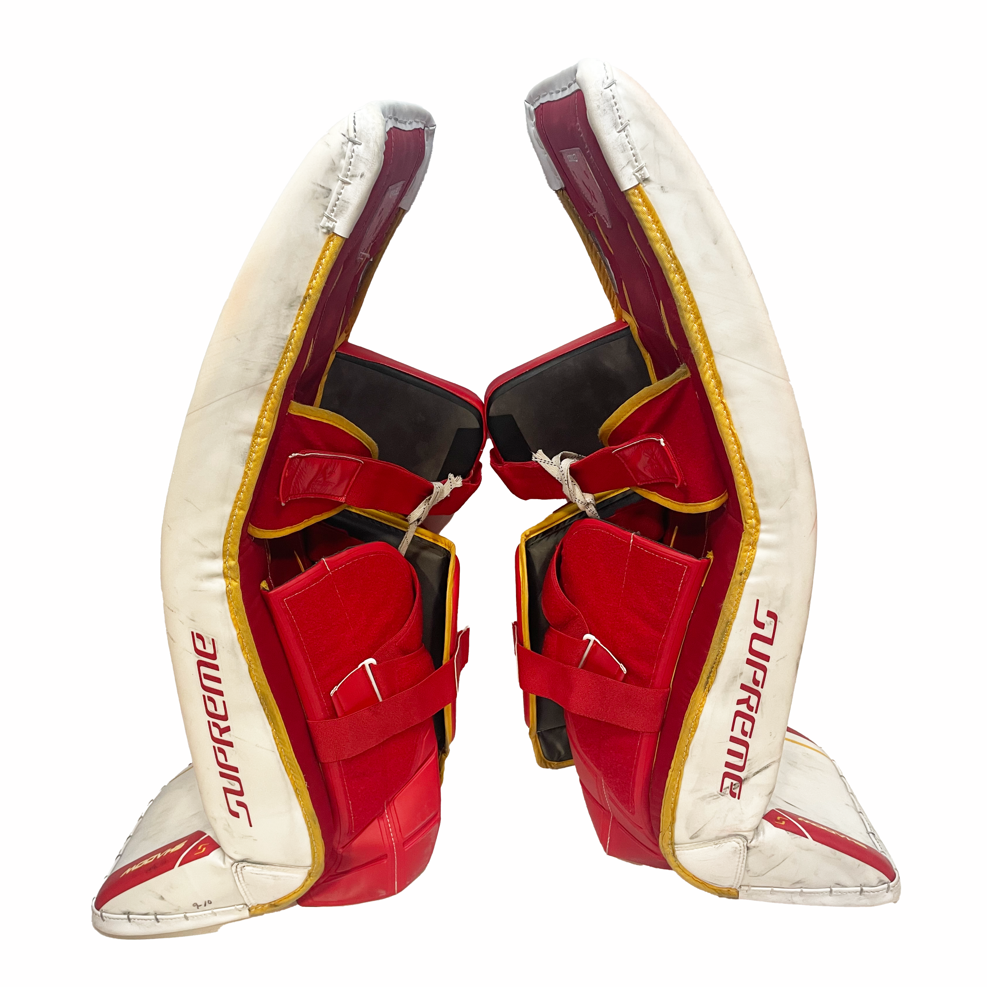 Bauer Supreme Shadow - Used Pro Stock Goalie Full Set (White/Red/Yellow)