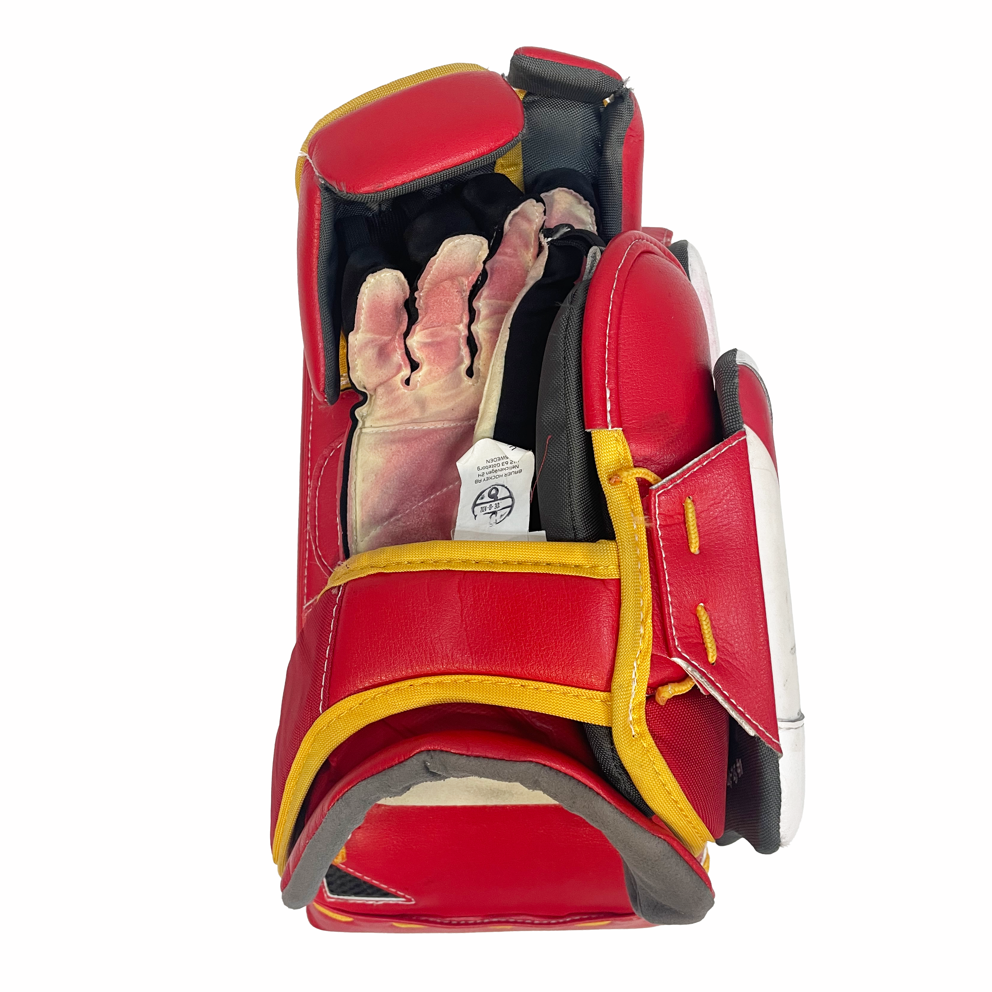 Bauer Supreme Shadow - Used Pro Stock Goalie Full Set (White/Red/Yellow)