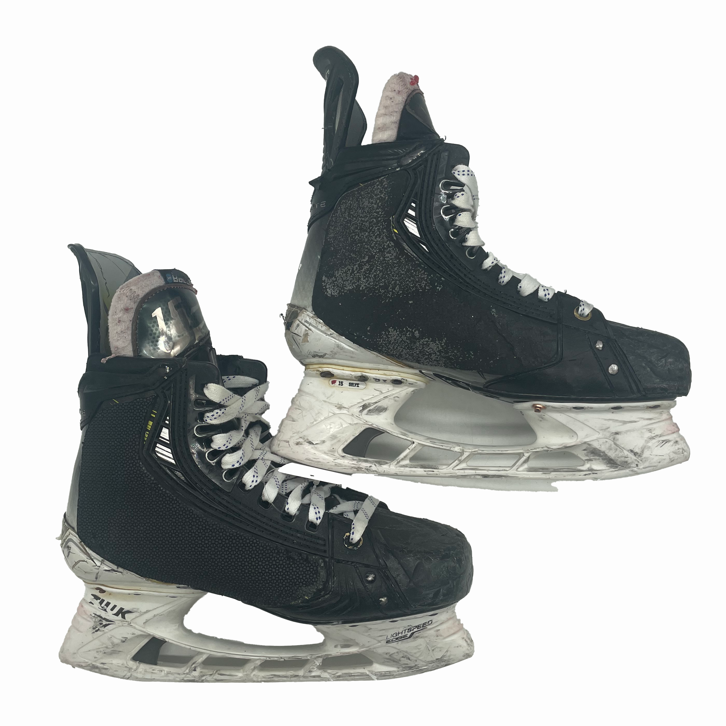 Bauer Vapor Hyperlite 2 - Used Pro Stock Hockey Skates with Shot Blockers - Size 7E