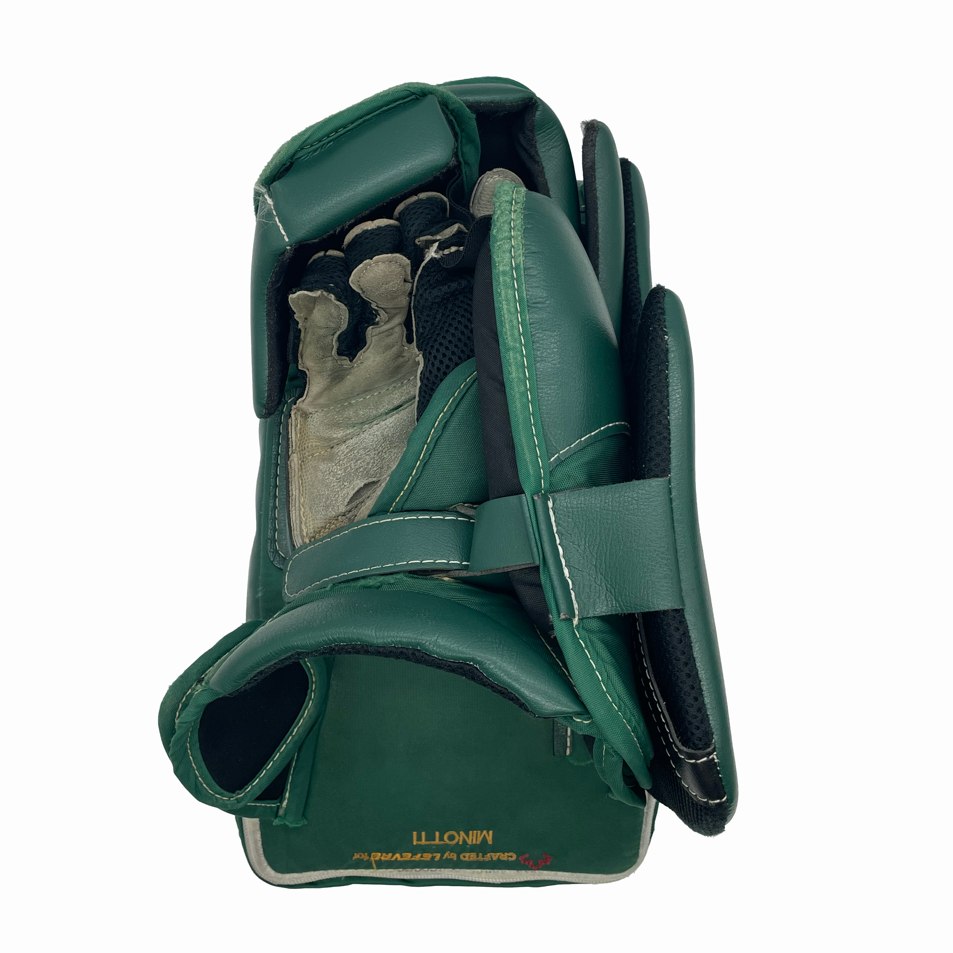 True L12.2 - Used Pro Stock Goalie Blocker (Green/Yellow/White)