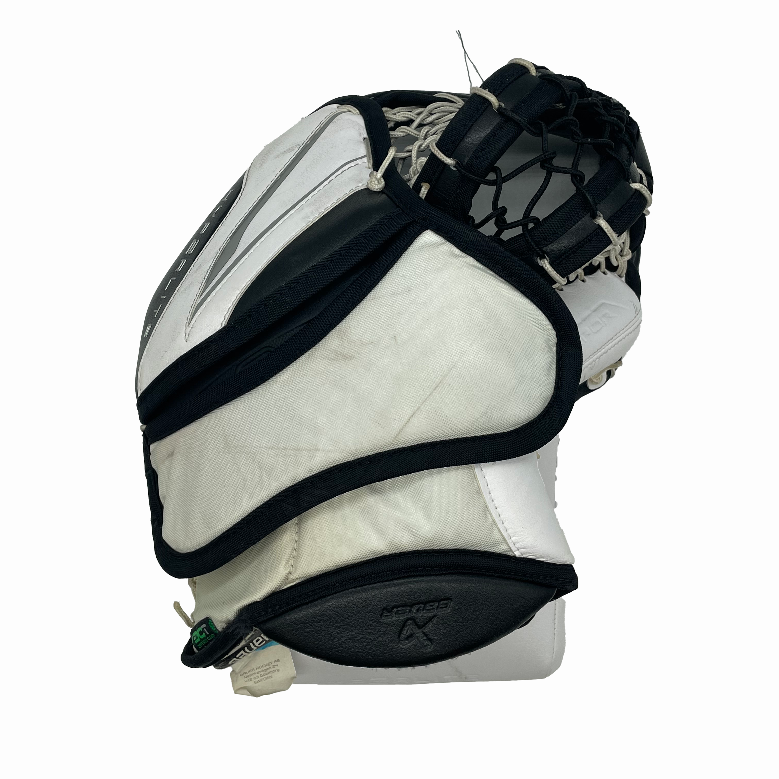 Bauer Vapor Hyperlite 2 - Used NCAA Pro Stock Goalie Glove (Black/White/Silver)