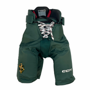 CCM HPWMP - Pantalon de hockey NCAA Pro Stock pour femme (vert/jaune/blanc)
