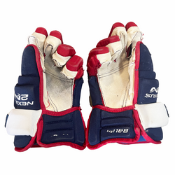 Bauer Nexus 2N - Gants NCAA Pro Stock d'occasion (bleu marine/rouge/blanc)