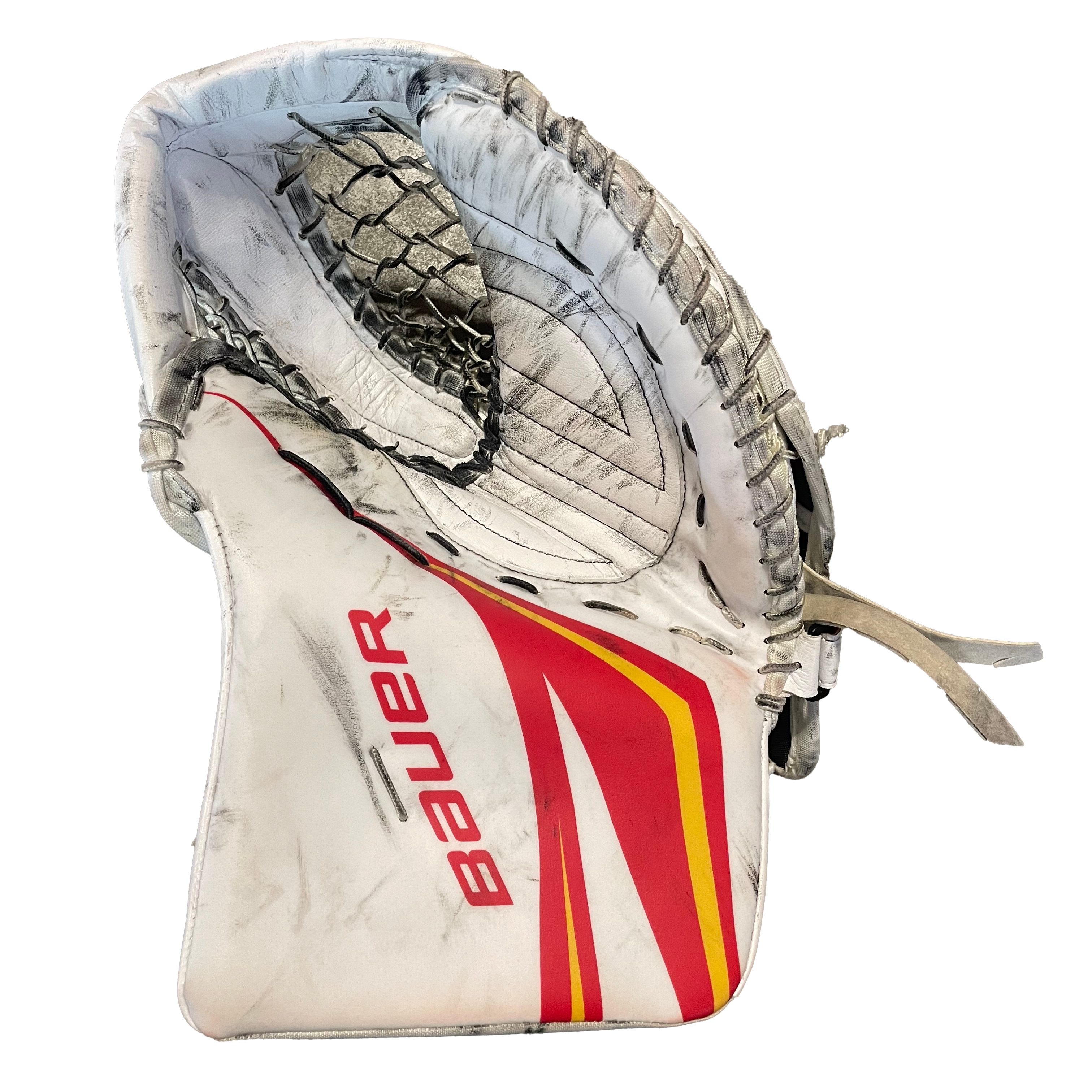 Bauer Vapor Hyperlite 2 - Used Pro Stock Goalie Full Set (White/Red/Yellow)