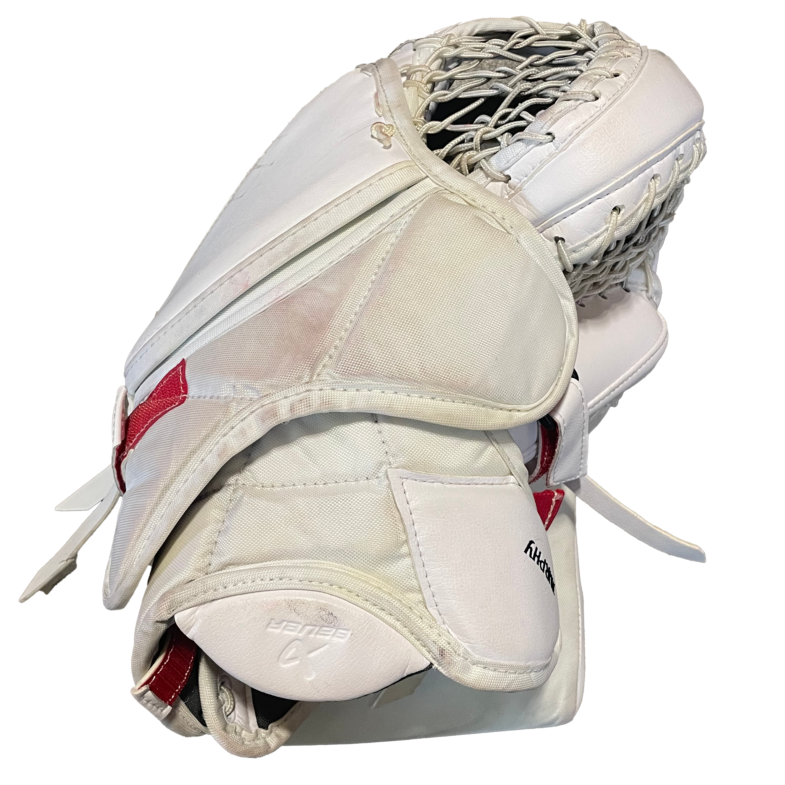 Bauer Vapor Hyperlite 2 - Used Pro Stock Goalie Full Set (White/Red/Yellow)