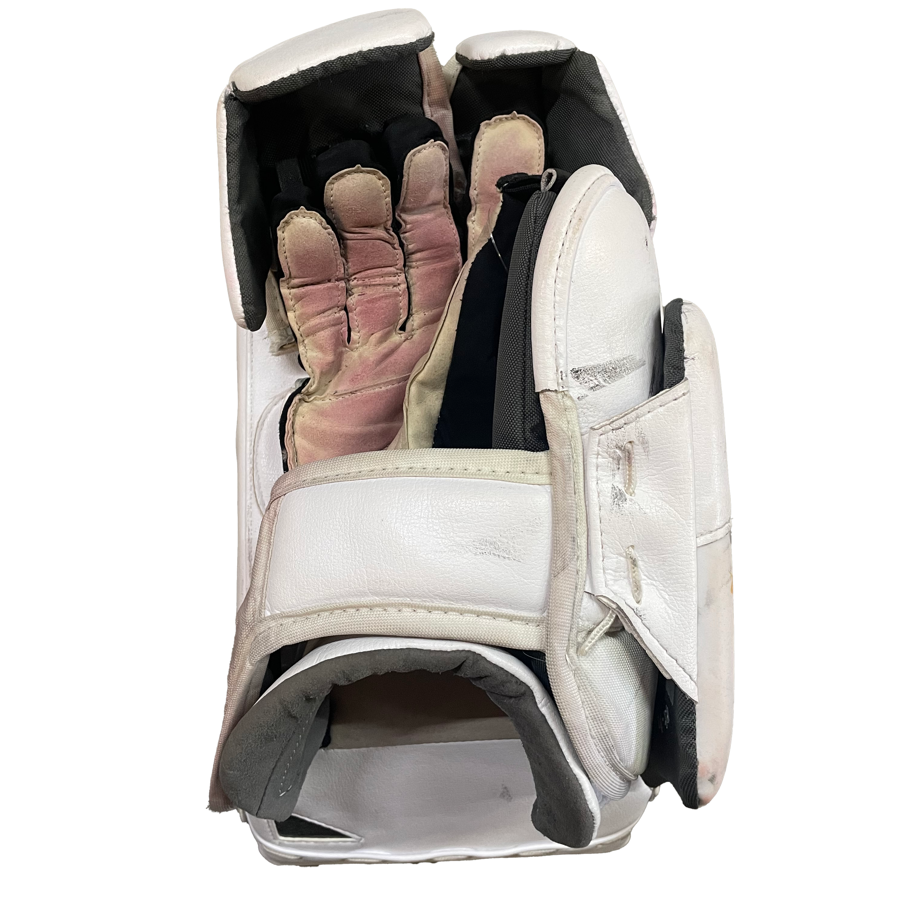 Bauer Vapor Hyperlite 2 - Used Pro Stock Goalie Full Set (White/Red/Yellow)