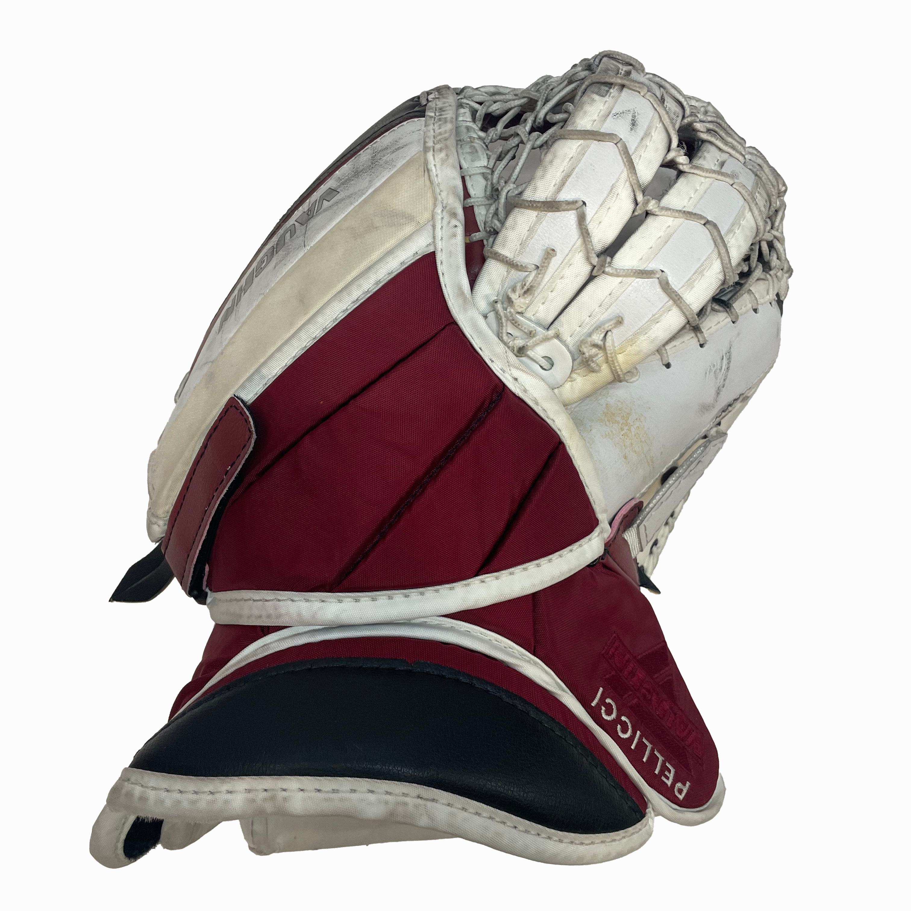 Vaughn Ventus SLR2 - Used Pro Stock Goalie Glove (White/Maroon/Black)