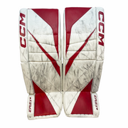CCM Extreme Flex 6 - Used NCAA Pro Stock Goalie Pads (White/Red)