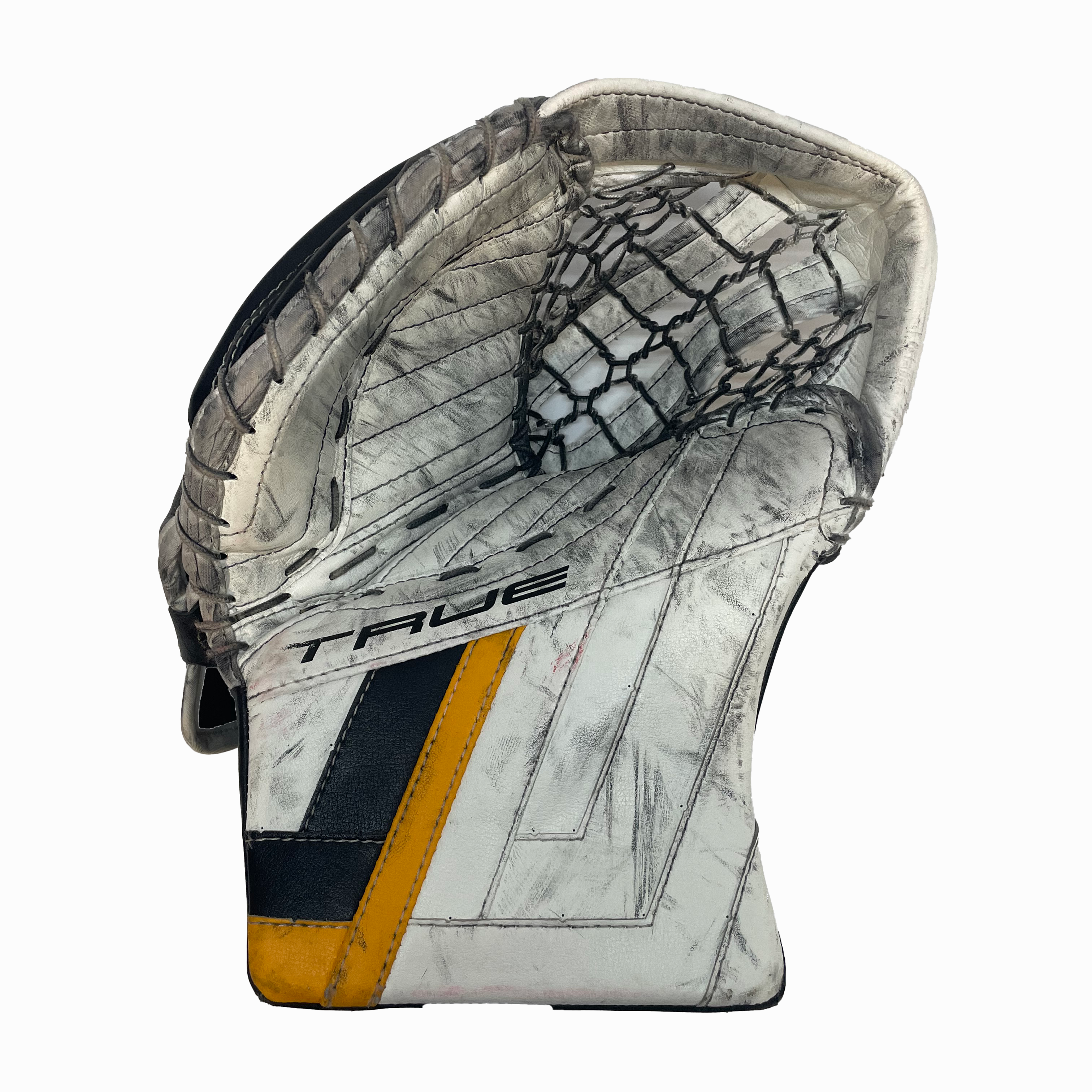 TRUE Hzrdus PX4 - Used Full Right Pro Stock Goalie Full Set (White/Yellow/Black)