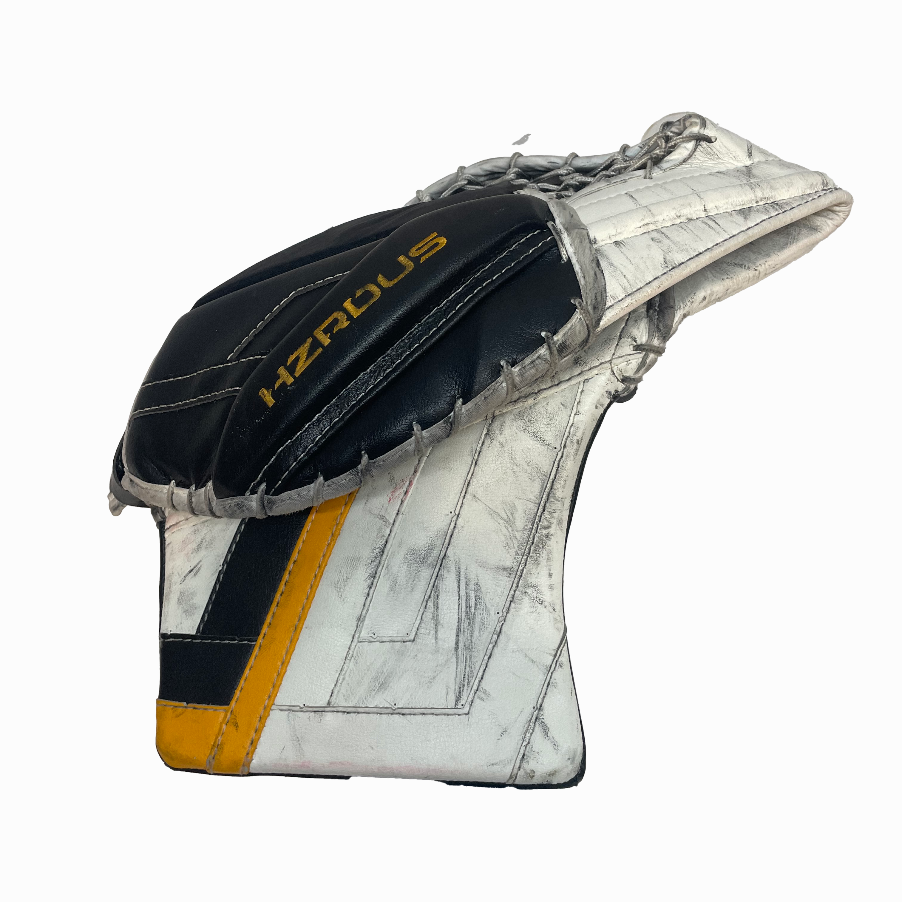 TRUE Hzrdus PX4 - Used Full Right Pro Stock Goalie Full Set (White/Yellow/Black)