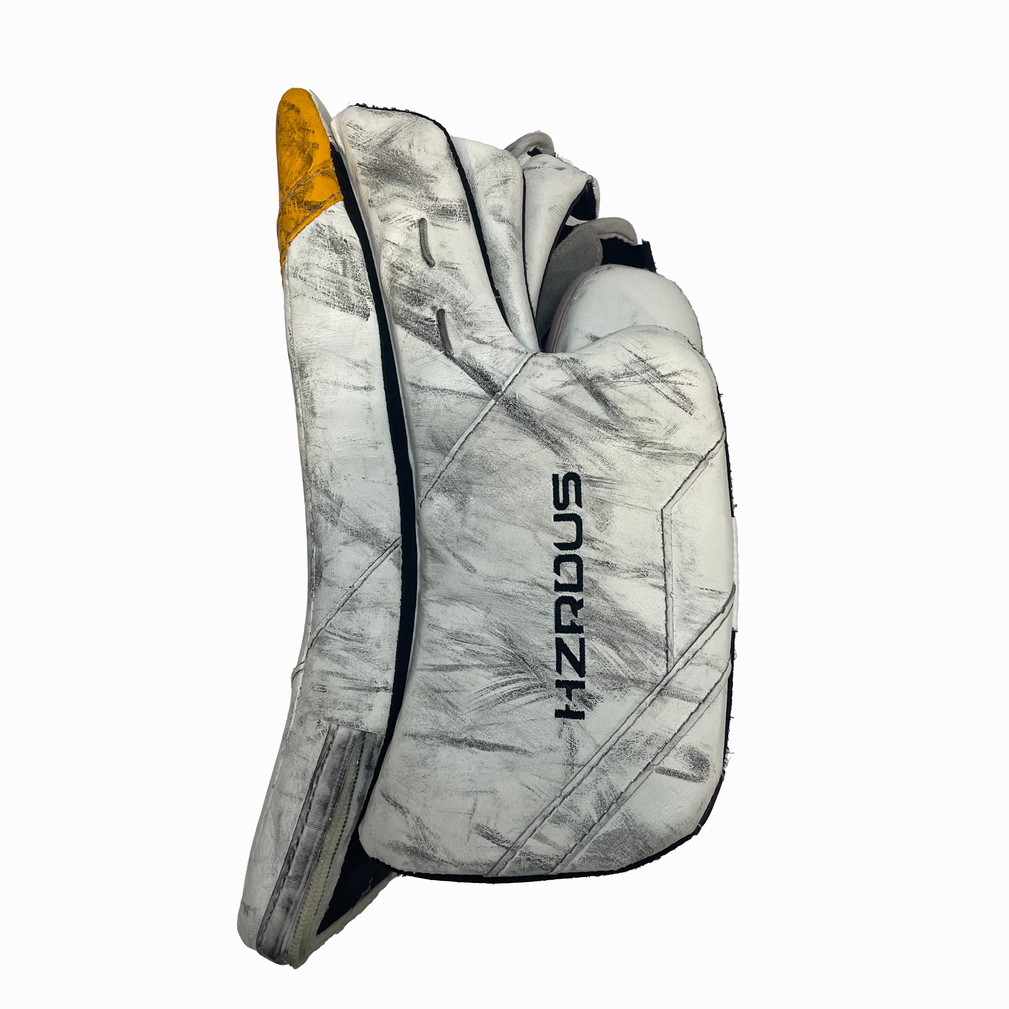 TRUE Hzrdus PX4 - Used Full Right Pro Stock Goalie Full Set (White/Yellow/Black)