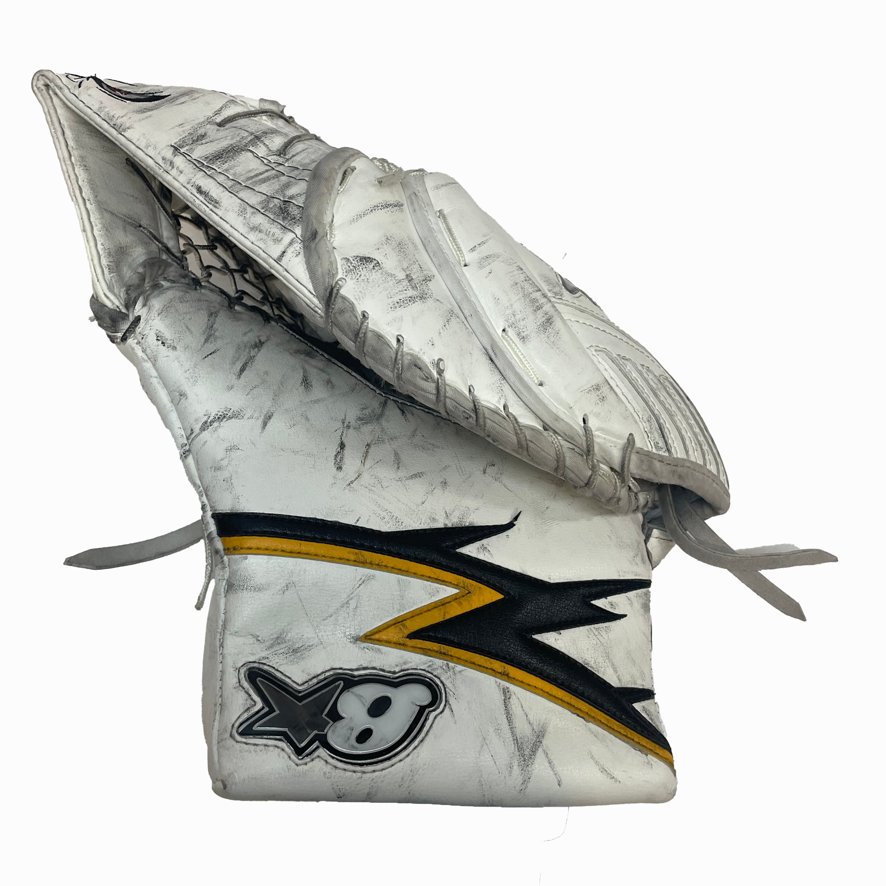 Brians Ico1k - Used Pro Stock Goalie Full Set (White/Black/Yellow)