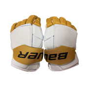 Bauer Supreme Mach - NHL Pro Stock Hockey Gloves - Tanner Pearson (White/Gold/Black)
