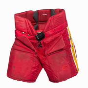 Brians Optik 3 - Used AHL Pro Stock Goalie Pants (Red/White/Yellow)