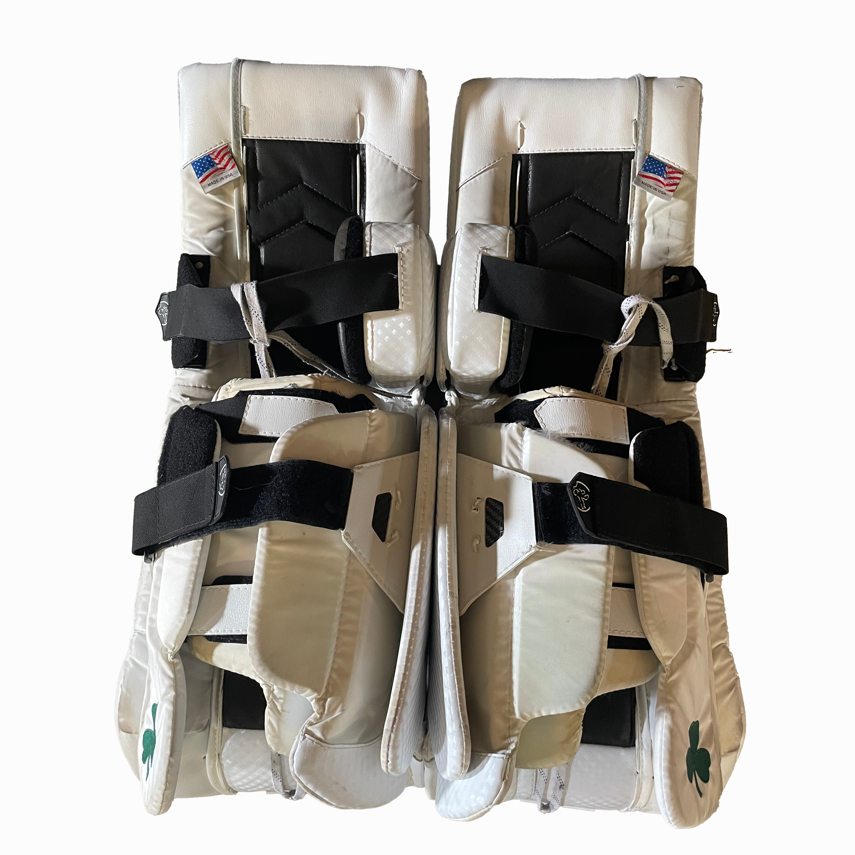 Vaughn Velocity VX1 - Used NCAA Pro Stock Goalie Full Set (White/Green/Navy)