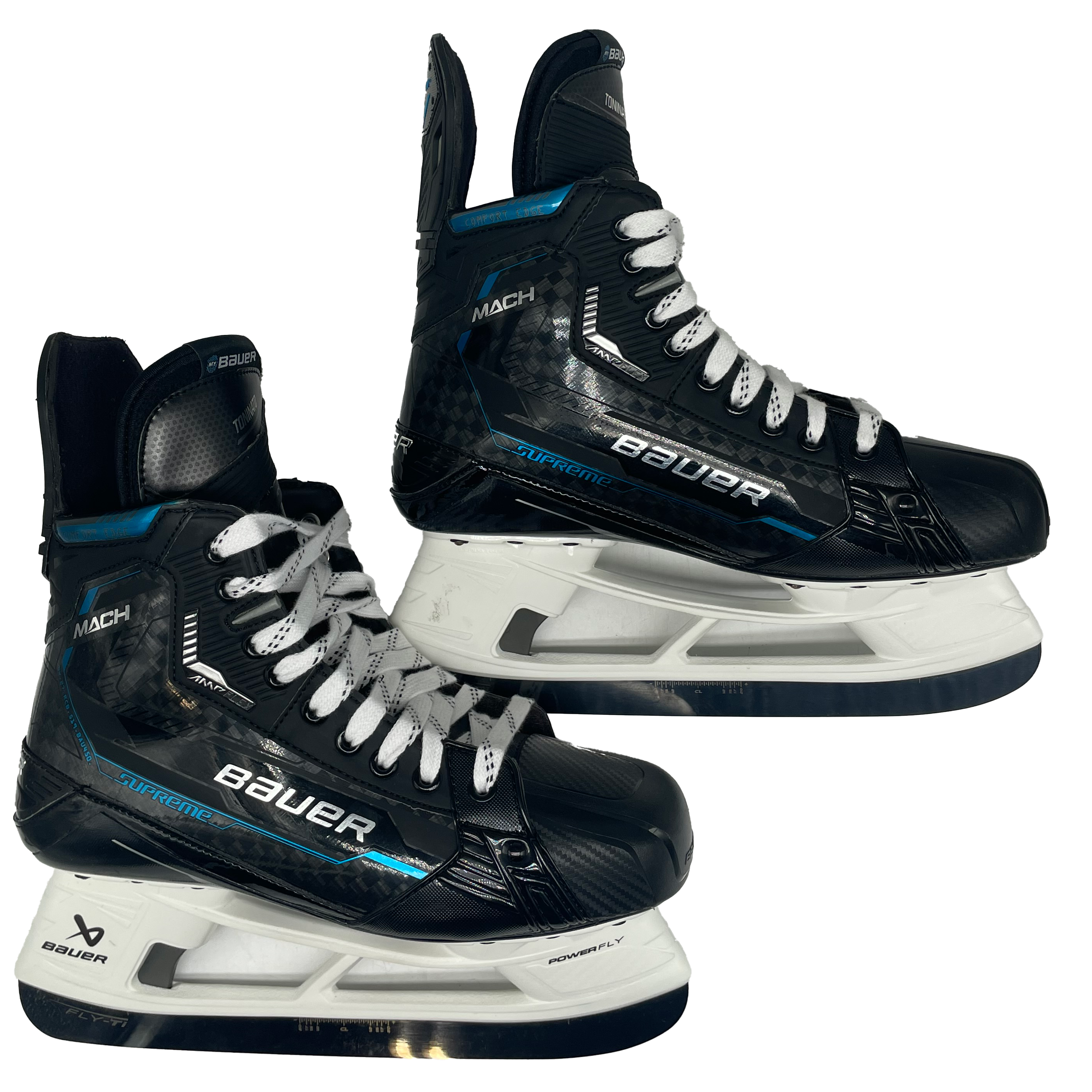 Bauer Supreme Mach - Pro Stock Hockey Skates - Size 9.25E (Blue)