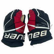 Bauer Vapor Hyperlite - Used Team Canada Pro Stock Hockey Gloves (Black/Red/White)