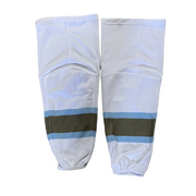 OHL - Chaussette de hockey en tricot athlétique d'occasion (blanc/vert/bleu ciel)