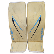 Bauer Vapor HyperLite 2 - Jambières de gardien Pro d'occasion (crème/bleu ciel/bleu marine)