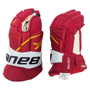 Bauer Vapor 2X Pro - Gant NHL Pro Stock - Connor Mackey (Rouge/Jaune/Blanc) *Taché*