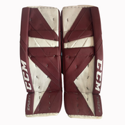 CCM Extreme Flex 5 - Jambières de gardien de but Pro Stock d'occasion (bordeaux/blancs)