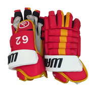 Warrior Alpha FR Pro – Gant NHL Pro Stock – Daniil Miromanov (rouge/jaune)