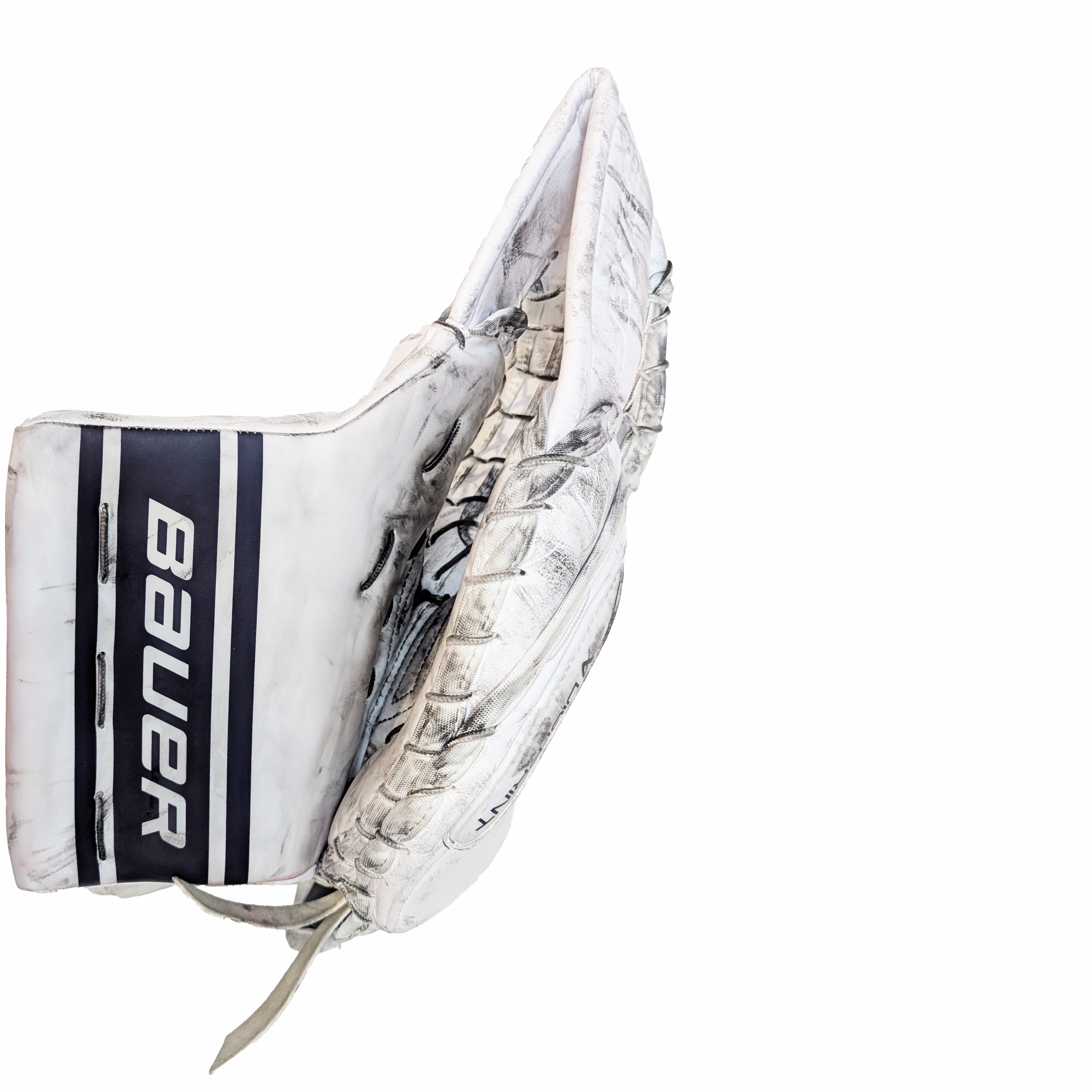 Bauer Vapor Hyperlite 2 - Gant de gardien de but Pro Stock d'occasion (blanc/bleu marine)