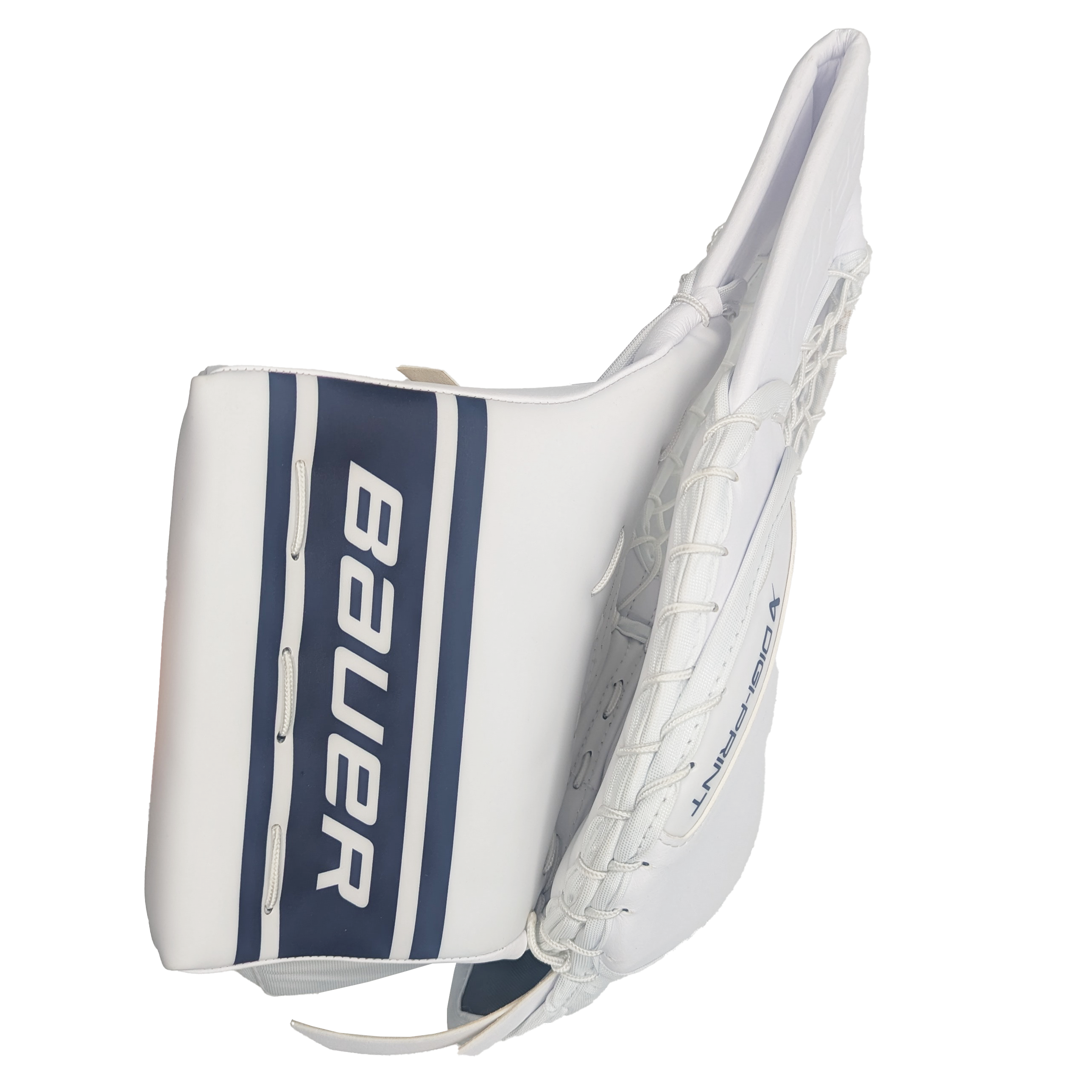 Bauer Vapor Hyperlite - New Pro Stock Senior Goalie Glove (White/Navy)