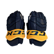 CCM HG42 - Gants de hockey Pro Stock d'occasion (bleu marine/jaune) n° 2