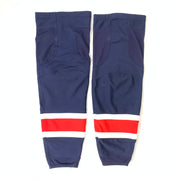 LNH - Chaussettes de hockey Adidas Pro Stock d'occasion - Capitals de Washington (bleu marine)