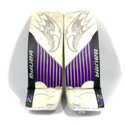 Bauer Supreme 2S Pro - Jambières de gardien de but Pro Stock d'occasion - (Blanc/Noir/Violet)