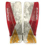 Bauer Supreme Ultrasonic - Ensemble de protections de gardien de but Pro Stock d'occasion (blanc/rouge/jaune)