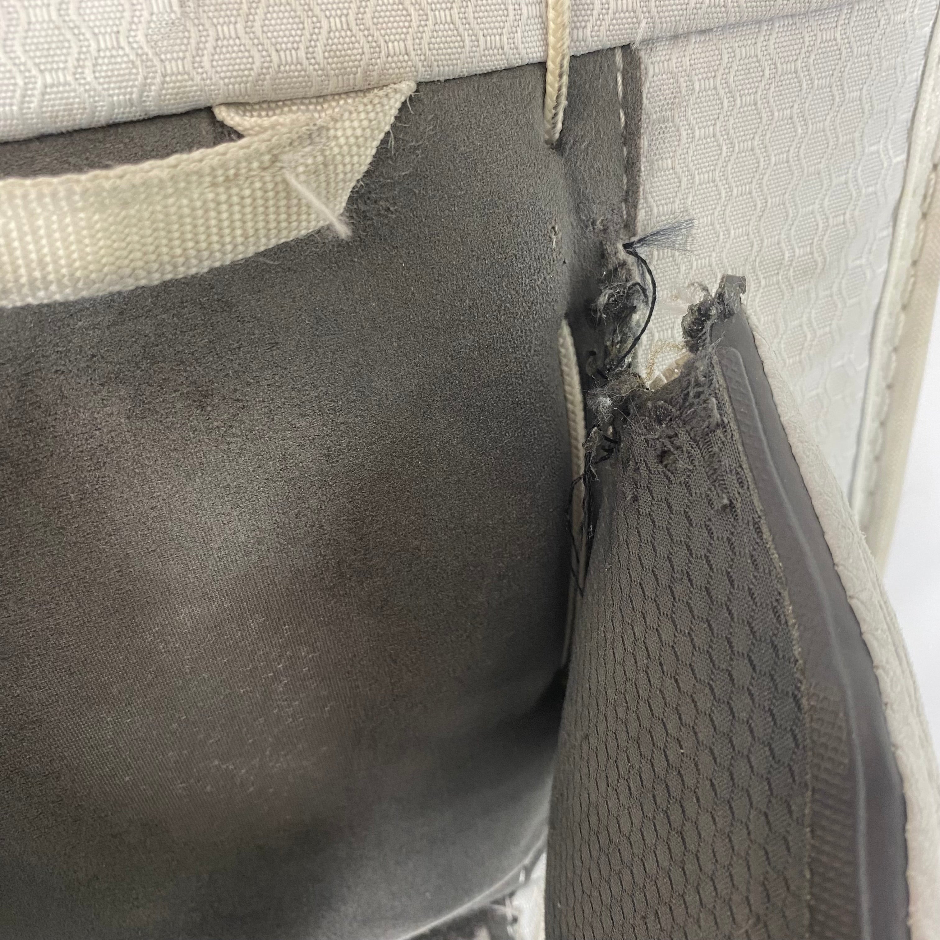 Bauer Supreme Ultrasonic - Used Pro Stock Goalie Pad Set (White/Red/Yellow)