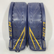 CCM Premier II - Jambières de gardien de but senior Pro Stock d'occasion (bleu marine/or)