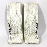 CCM AXIS - Jambières de gardien de but Pro Stock d'occasion (blanches)