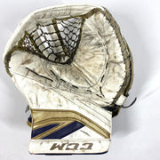 CCM Premier II - Gant de gardien de but Pro Stock d'occasion (blanc/or/bleu marine)