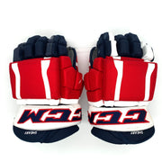 CCM HGCL - Gants d'occasion NHL Pro Stock - Capitals de Washington - Conor Sheary (bleu marine/rouge/blanc)