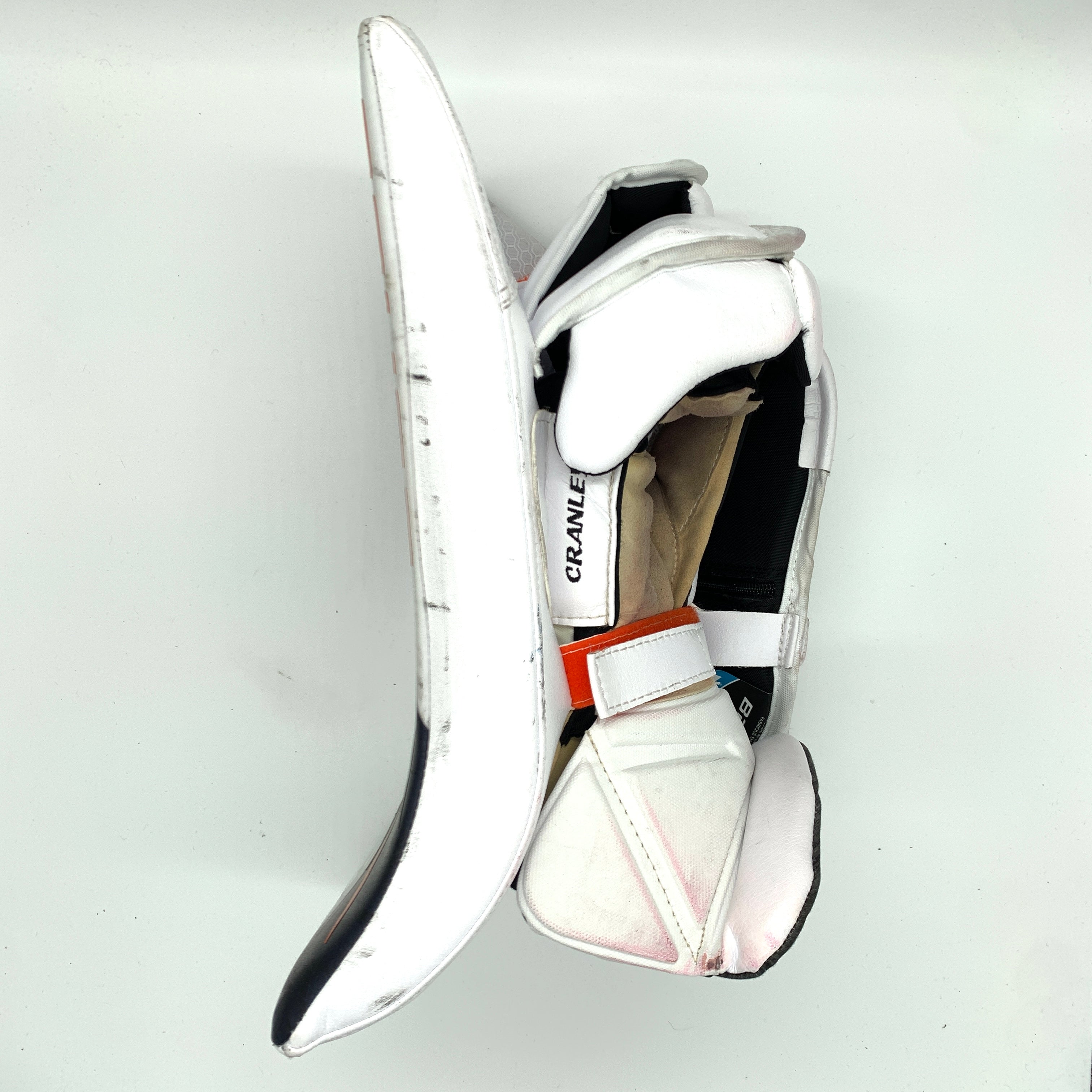 Bloqueur de gardien Bauer Vapor Hyperlite d'occasion (blanc/orange/bleu marine)