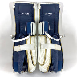 CCM Premier II - Ensemble de gardien de but complet NCAA Pro Stock d'occasion (blanc/or/bleu)