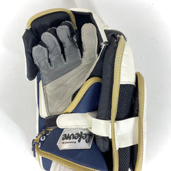 CCM Premier II - Ensemble de gardien de but complet NCAA Pro Stock d'occasion (blanc/or/bleu)