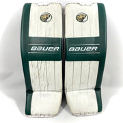 Bauer Supreme Ultrasonic - Jambières de gardien de but Pro Stock d'occasion (blanc/vert)